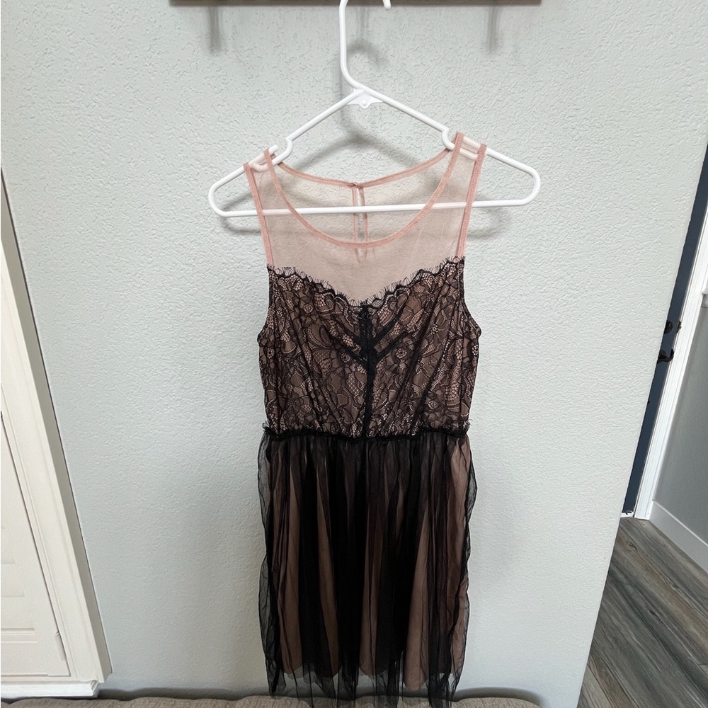Pins & Needles Blush Pink Mesh Dress